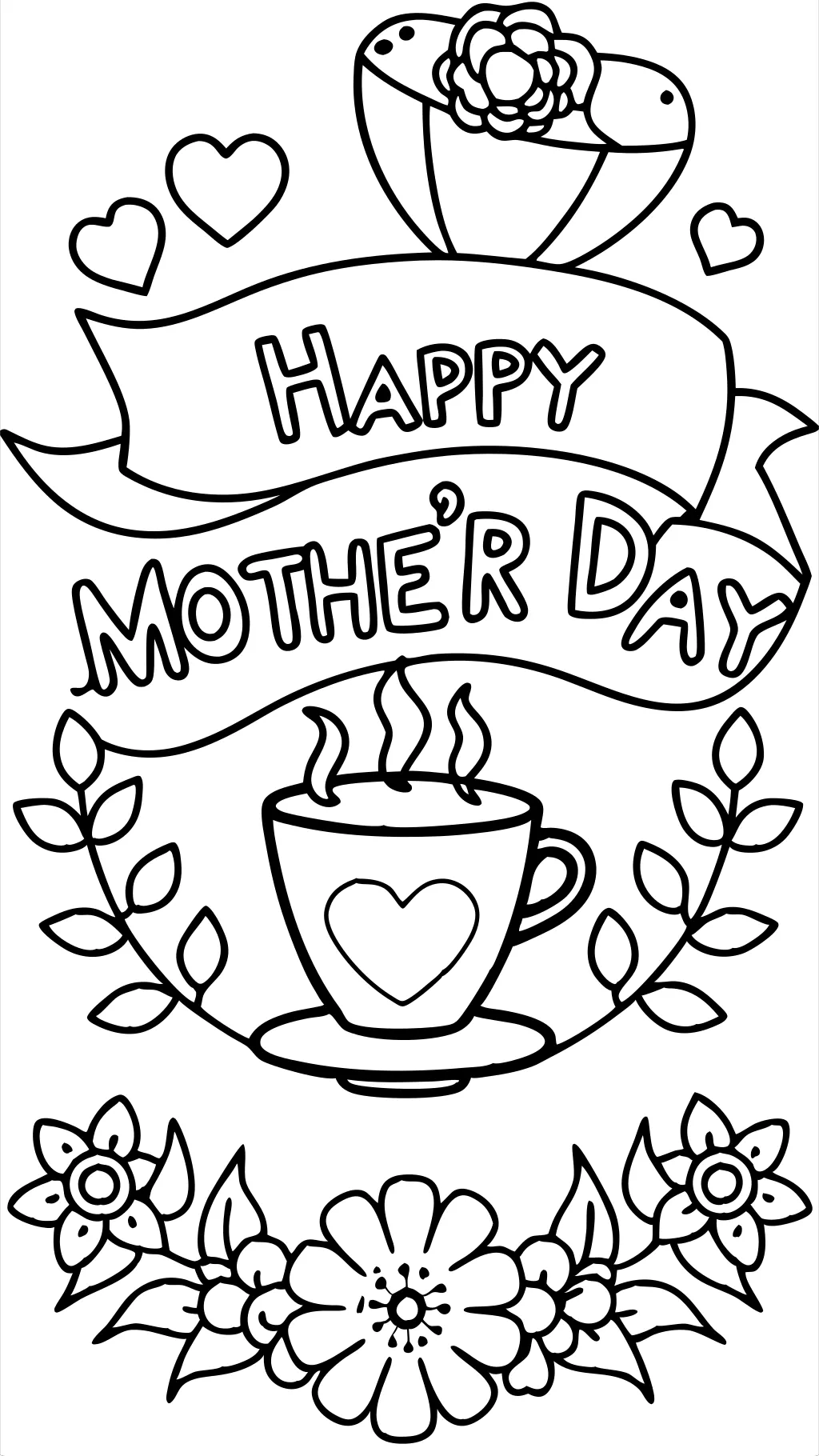 coloring page mothers day